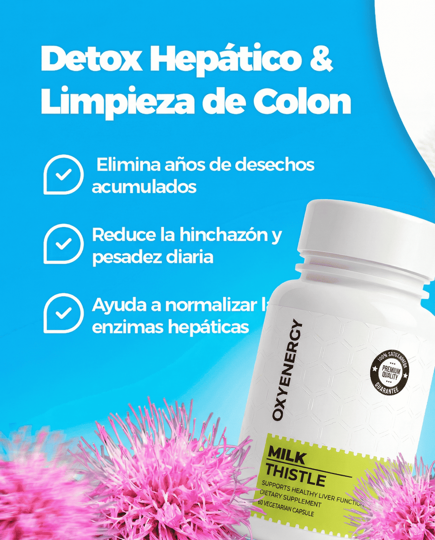 OXYENERGY Cardo Mariano – Detox Hepático & Limpieza de Colon